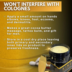 KING Complexion next to common objects showing 8 oz size and portability