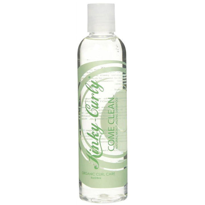 Kinky Curly bottle front view showing pack of two and clarifying benefit