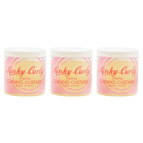 Kinky Curly front packaging showing three 8oz jars for value