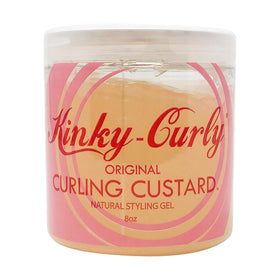 Kinky Curly open jar showing custard texture for easy application