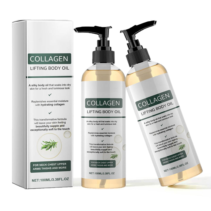 KINOWJI front bottle duo showing packaging and dual-benefit collagen oil