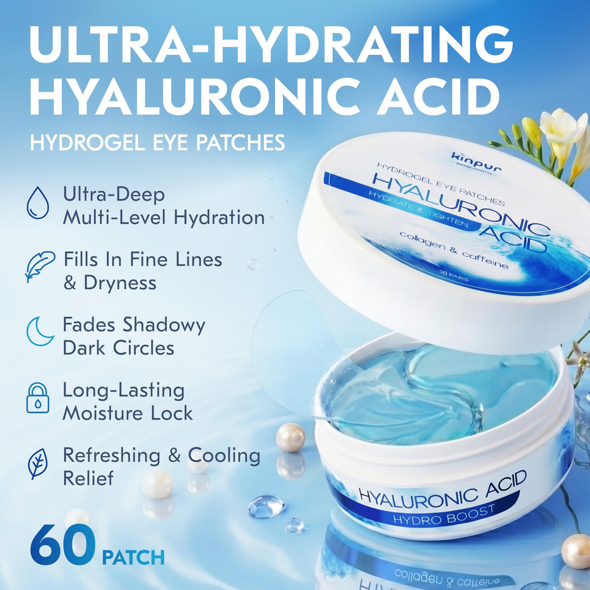 KINPUR close-up hydrogel texture highlighting cooling hydration effect