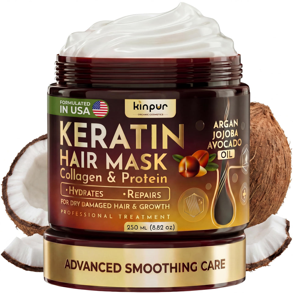 KINPUR front packaging showing product and benefit of deep conditioning