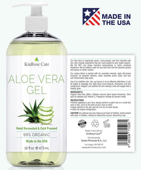 KinRose Care gel on hand being smoothed, fast absorption and lightweight hydration