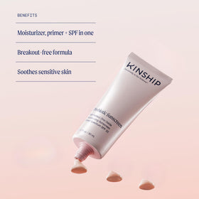 Kinship Self Reflect cream texture close-up demonstrating smooth hydration