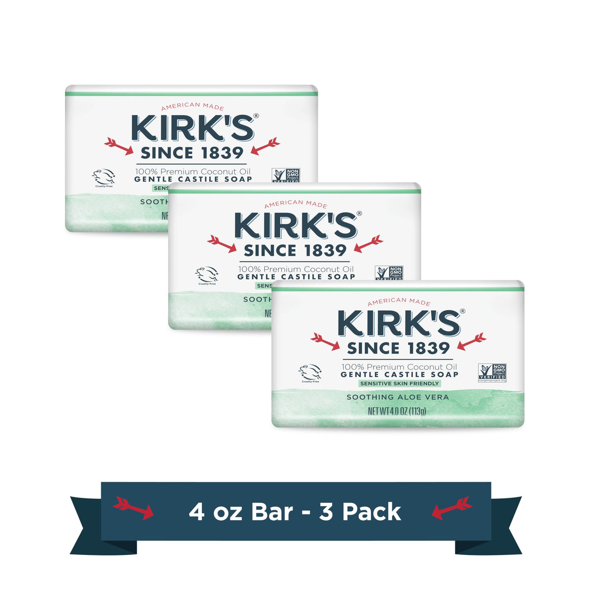 Kirk's pack front view showing three bars and clear labeling for easy selection