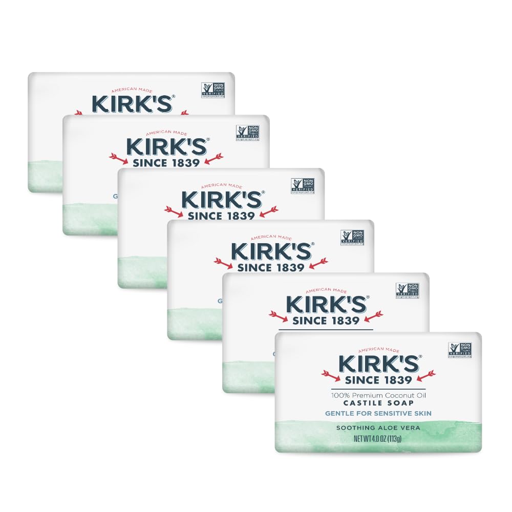 Kirk's front packaging showing aloe vera bar and clear branding for honest ingredients