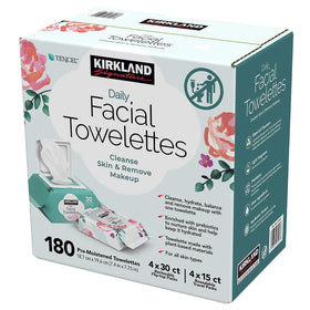 Kirkland Signature wipe close-up texture showing soft cloth and gentle cleansing surface