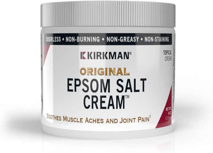 Kirkman front jar shot showing 4oz cream and clear labeling for easy identification
