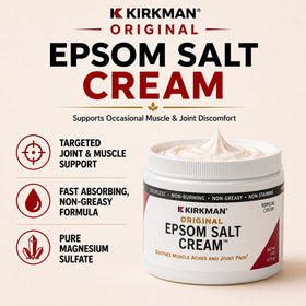 Kirkman open jar texture close-up showing smooth cream and easy skin absorption