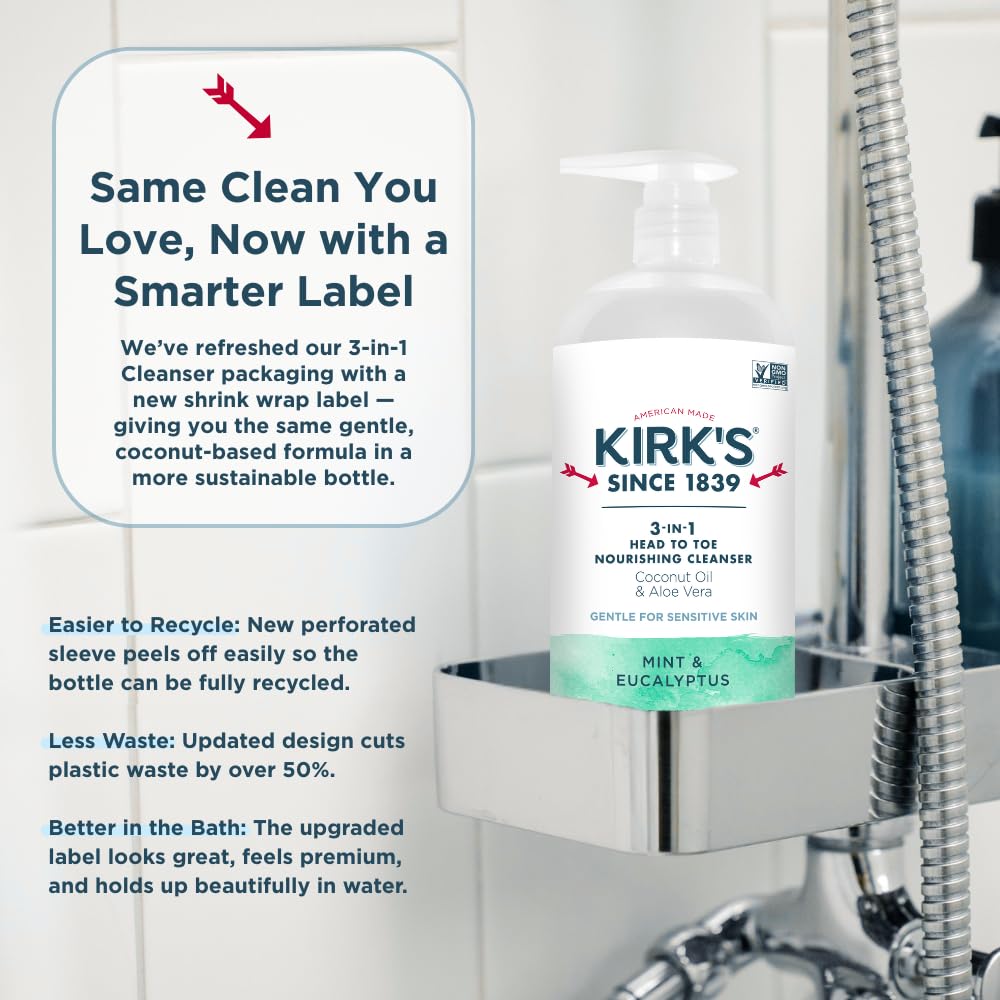 Kirk's bubble bath in tub creating gentle bubbles for relaxed baths