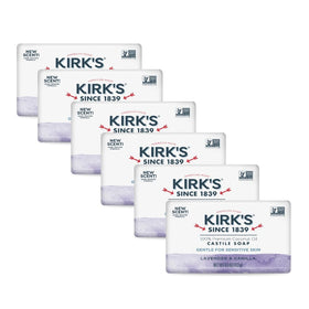 Kirk's front packaging showing lavender vanilla scent and gentle formula