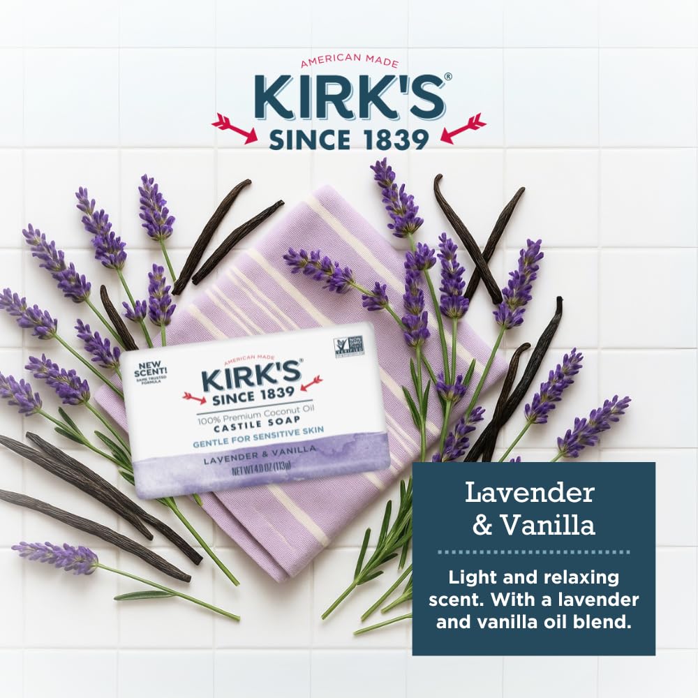 Kirk's bar in shower setting with soft scent for calming bathing
