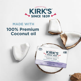 Kirk's ingredient label highlighting coconut oil and clean formulation