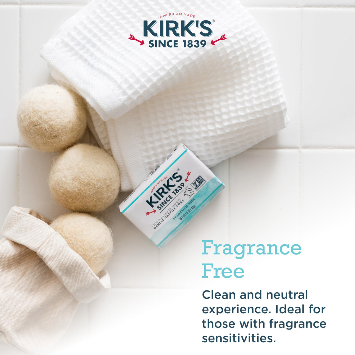 Kirk's ingredients label focusing on coconut oil and simple formula