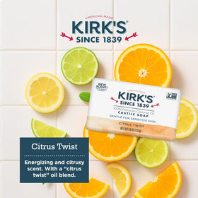 Kirk's ingredient label close-up showing coconut oil and clean formula