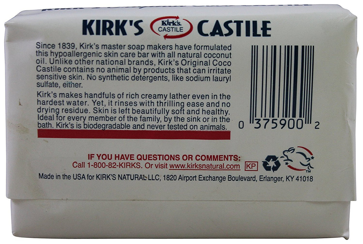Kirk's castile soap lather in hand demonstrating gentle foaming and easy rinse