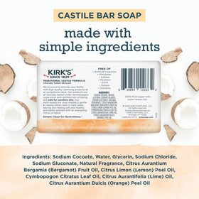 Kirk's close-up of soap texture highlighting creamy lather and gentle clean