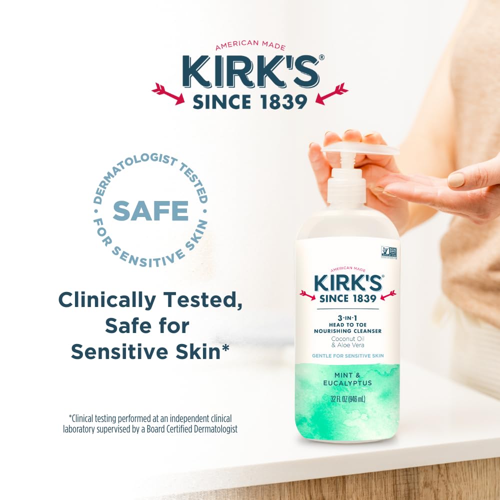 Kirk's ingredient detail with aloe and coconut highlighting nourishment
