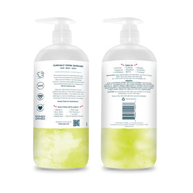 Kirk's back label ingredient panel highlighting coconut oil and aloe vera benefits