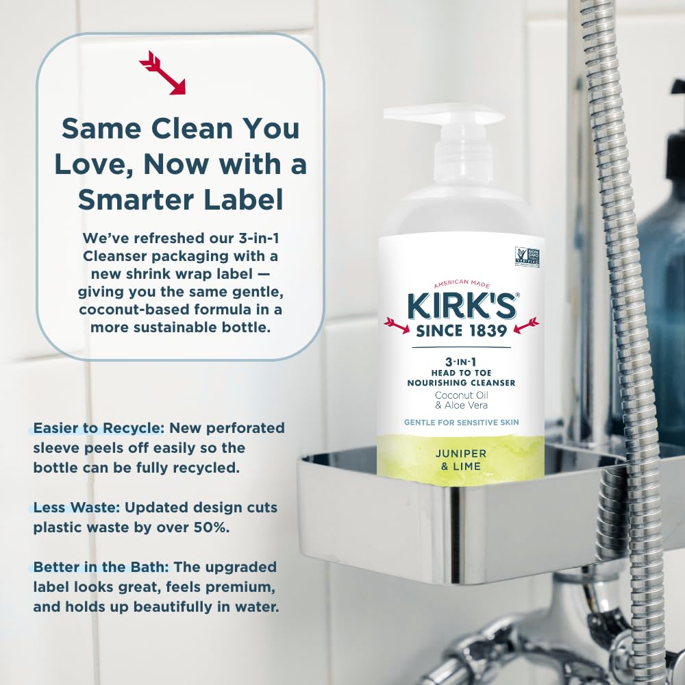 Two Kirk's 32 oz bottles boxed together showing pack of two convenience