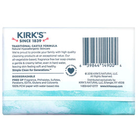 Kirk's bar used on fabric for spot-cleaning showing gentle stain lift benefit