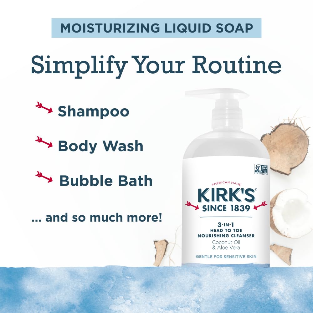 Kirk's pump dispensing a drop to show easy single-handed use