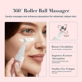 Kisinly application on eye contour demonstrating gentle targeted use