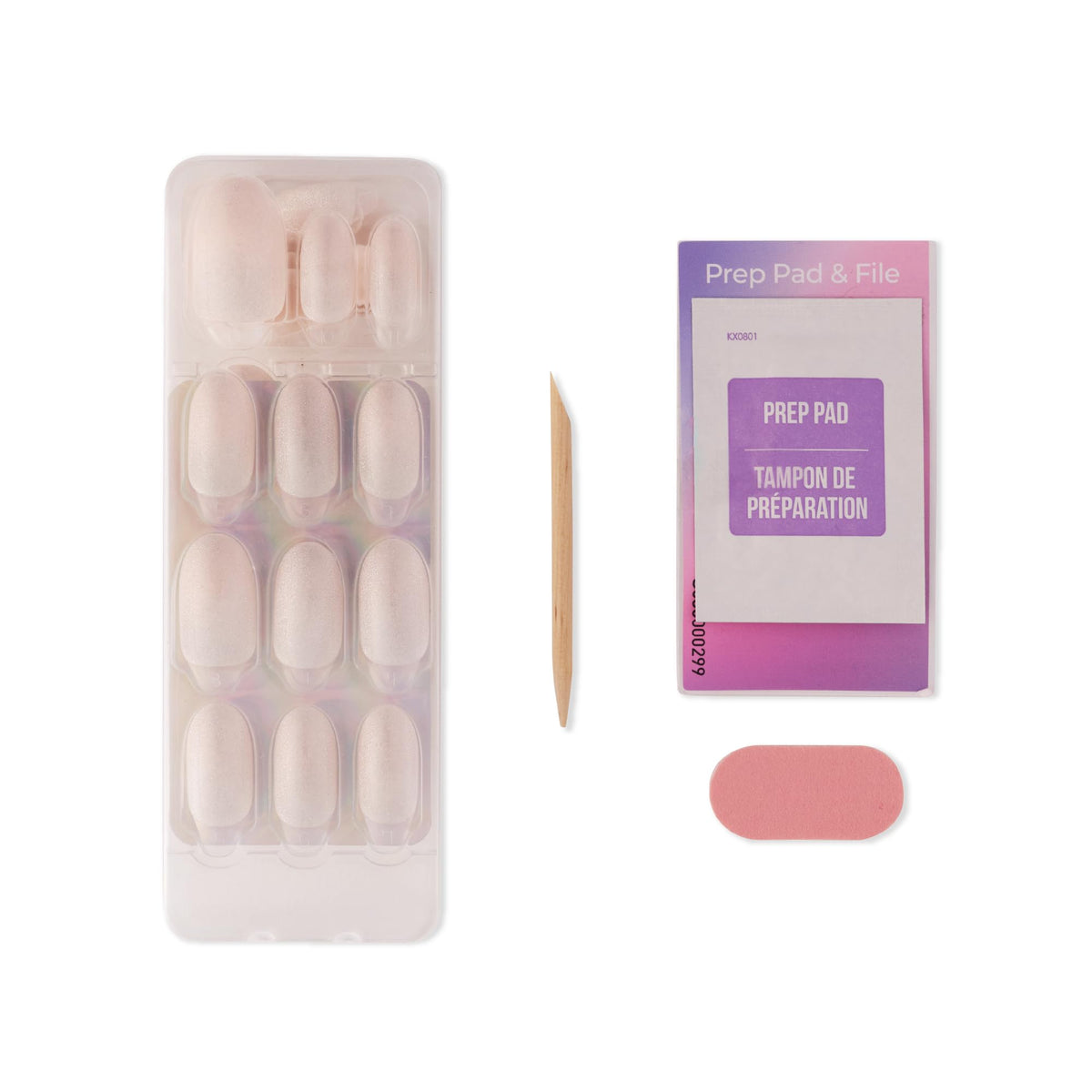 KISS included tools prep pad file and stick, enables custom fitting