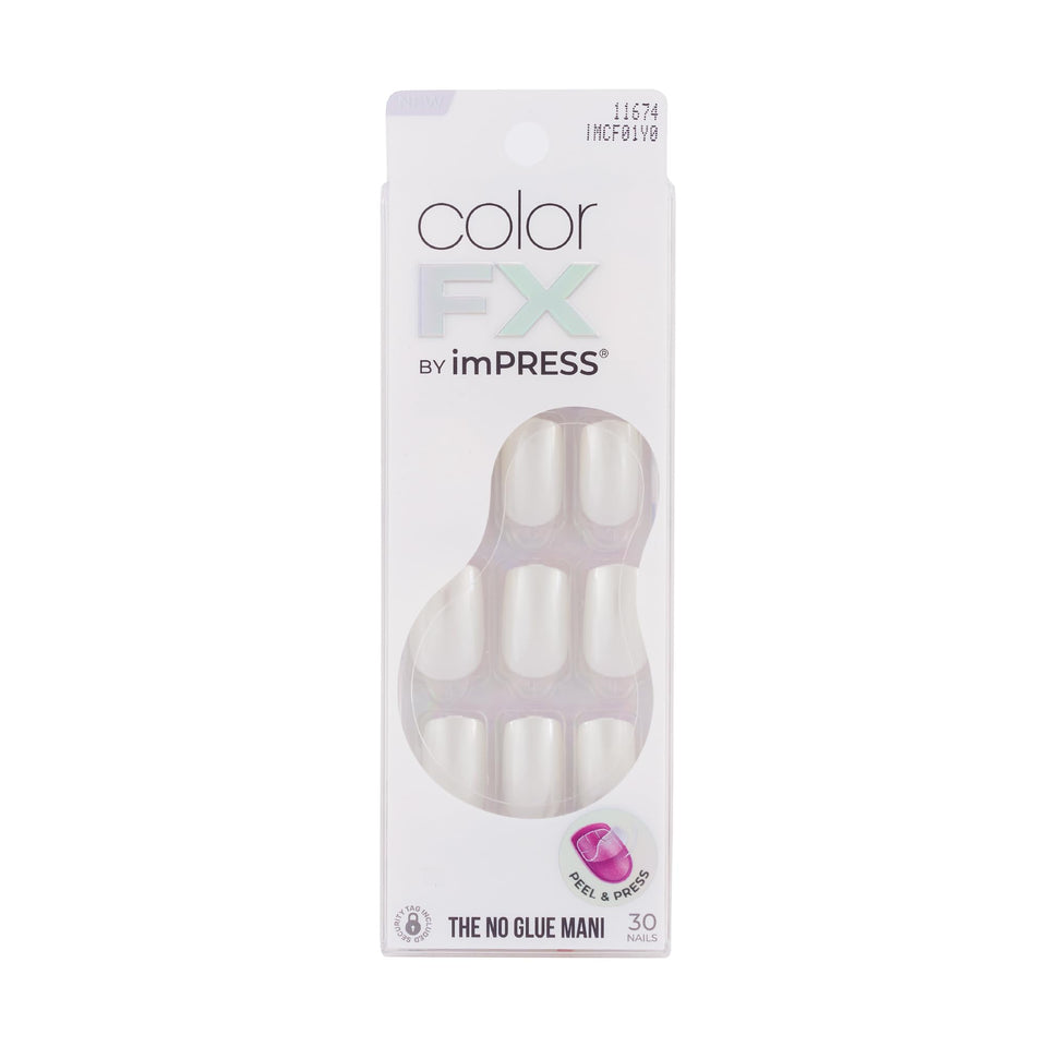 KISS front packaging showing Color FX press-on kit and accessories for quick application