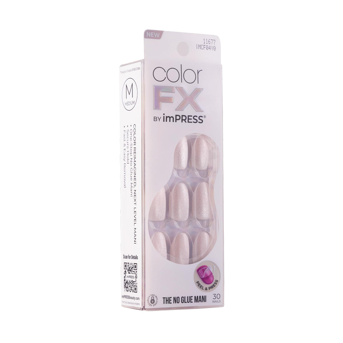 KISS hand model wearing nails, showcases instant salon look in minutes
