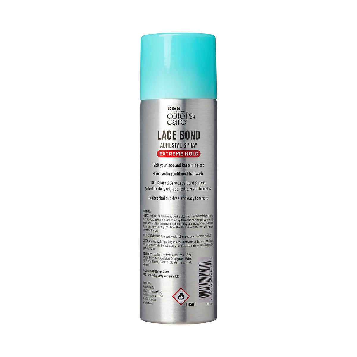 KISS Colors & Care can in hand to show 11.1 oz size and portability