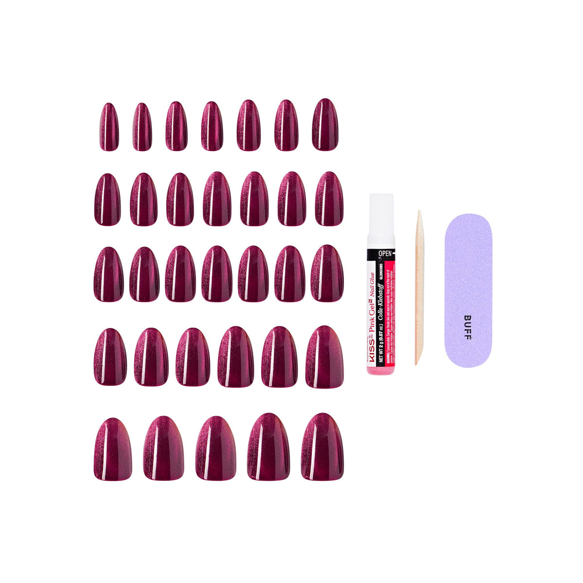 KISS core manicure tools image with glue, file, and stick for easy application