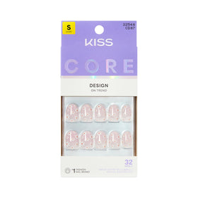 KISS Core front packaging showing 'Friendship' pink short round nails and kit contents