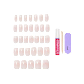 KISS core 2g nail glue with manicure stick and mini file demonstrating everything included