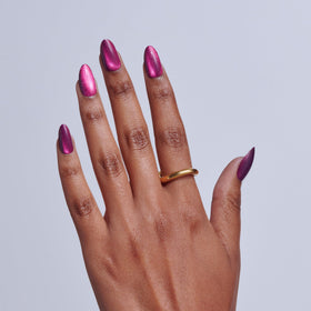 KISS core texture detail of nail surface highlighting velvety shimmer