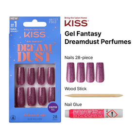 KISS in-hand application showing glue and nail placement for easy at-home use