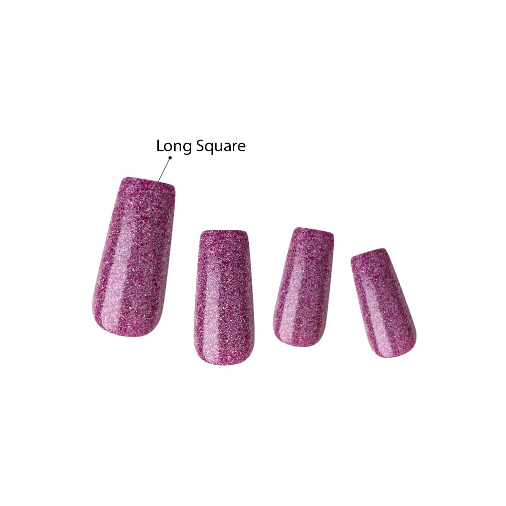 KISS included contents with pink gel glue and manicure stick for secure adhesion