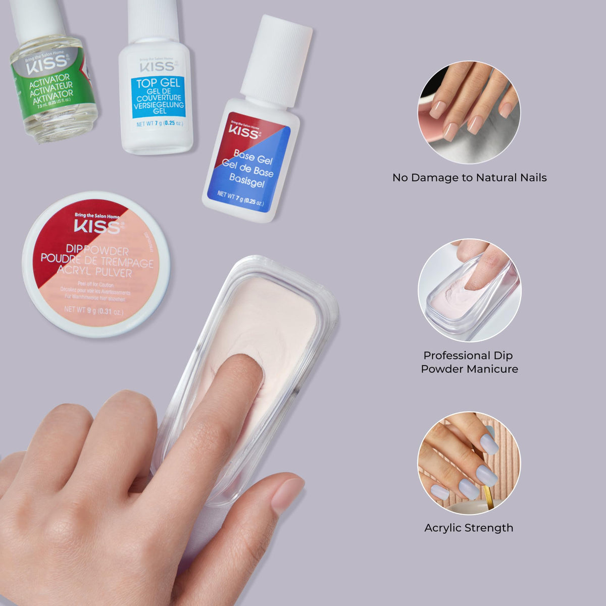 KISS 20 white and 20 natural false nails for instant length