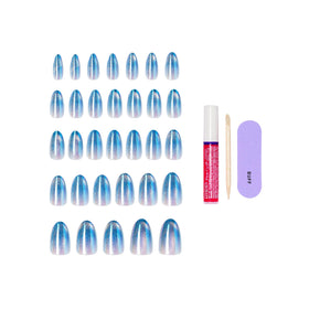 KISS side profile of almond-shaped nail highlighting comfortable fit