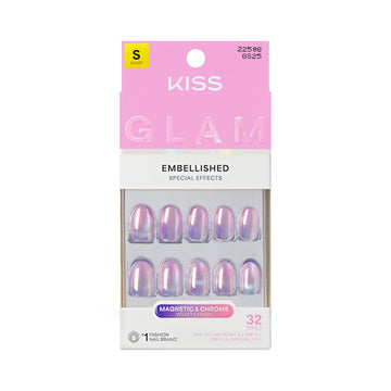 KISS front packaging showing kit contents and pink short nails for an easy manicure