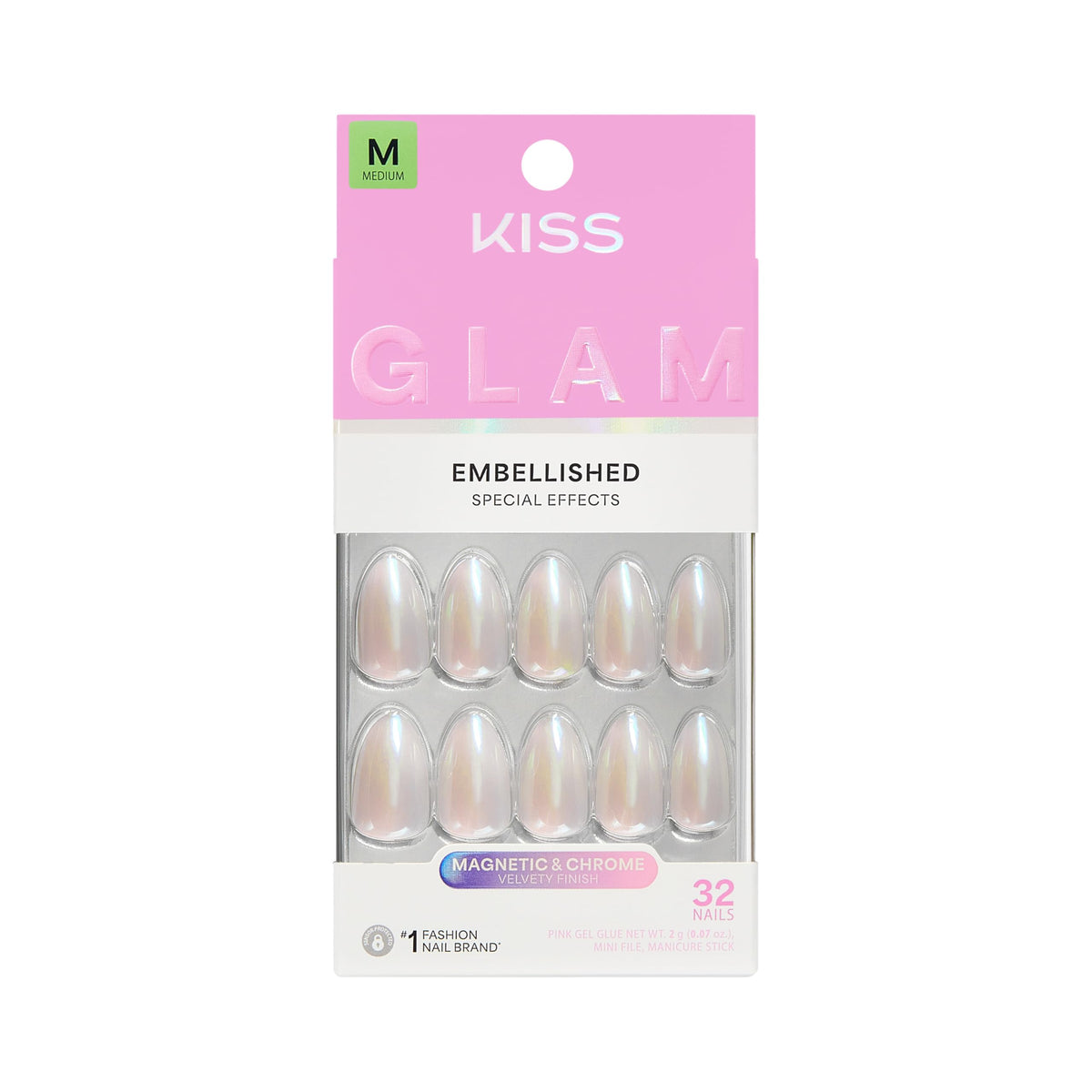 KISS Glam front packaging showing product and elegant finish