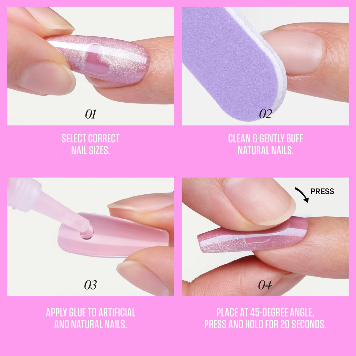 KISS close-up of filed nail edge showing smooth finish and reduced catching