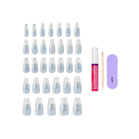 KISS Glam 2g nail glue with mini file and manicure stick for secure, easy application