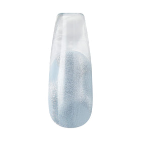 KISS Glam side profile of coffin shape showing elegant long silhouette and curvature