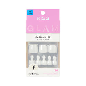 KISS Glam front packaging showing white twinkle toes kit and benefits