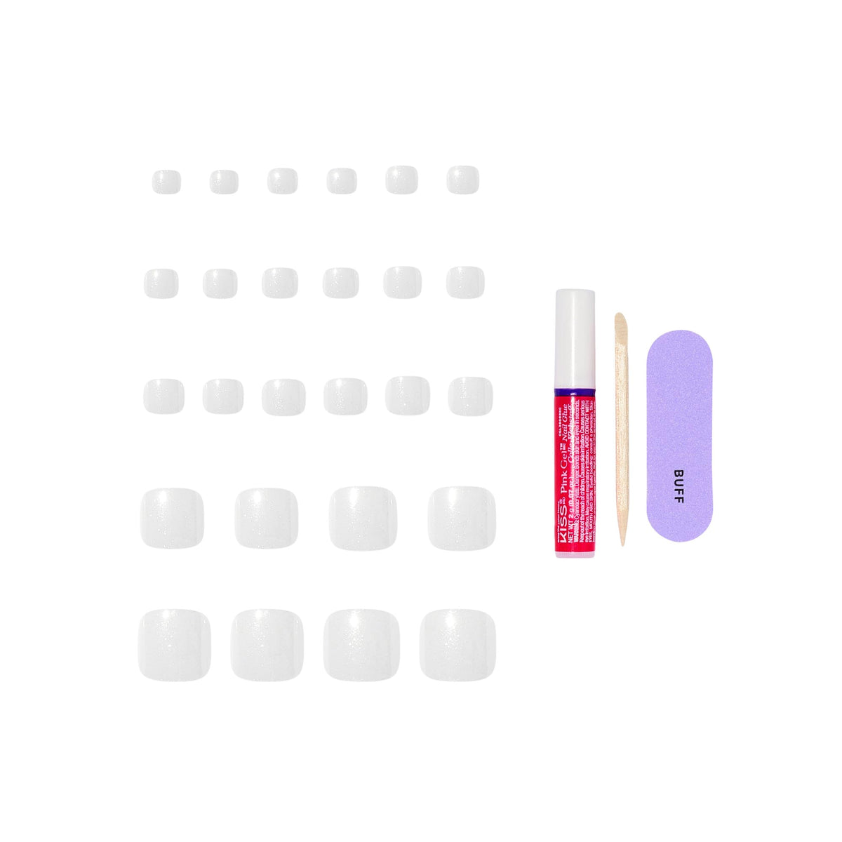 KISS Glam glue bottle and tools displayed for easy at-home use