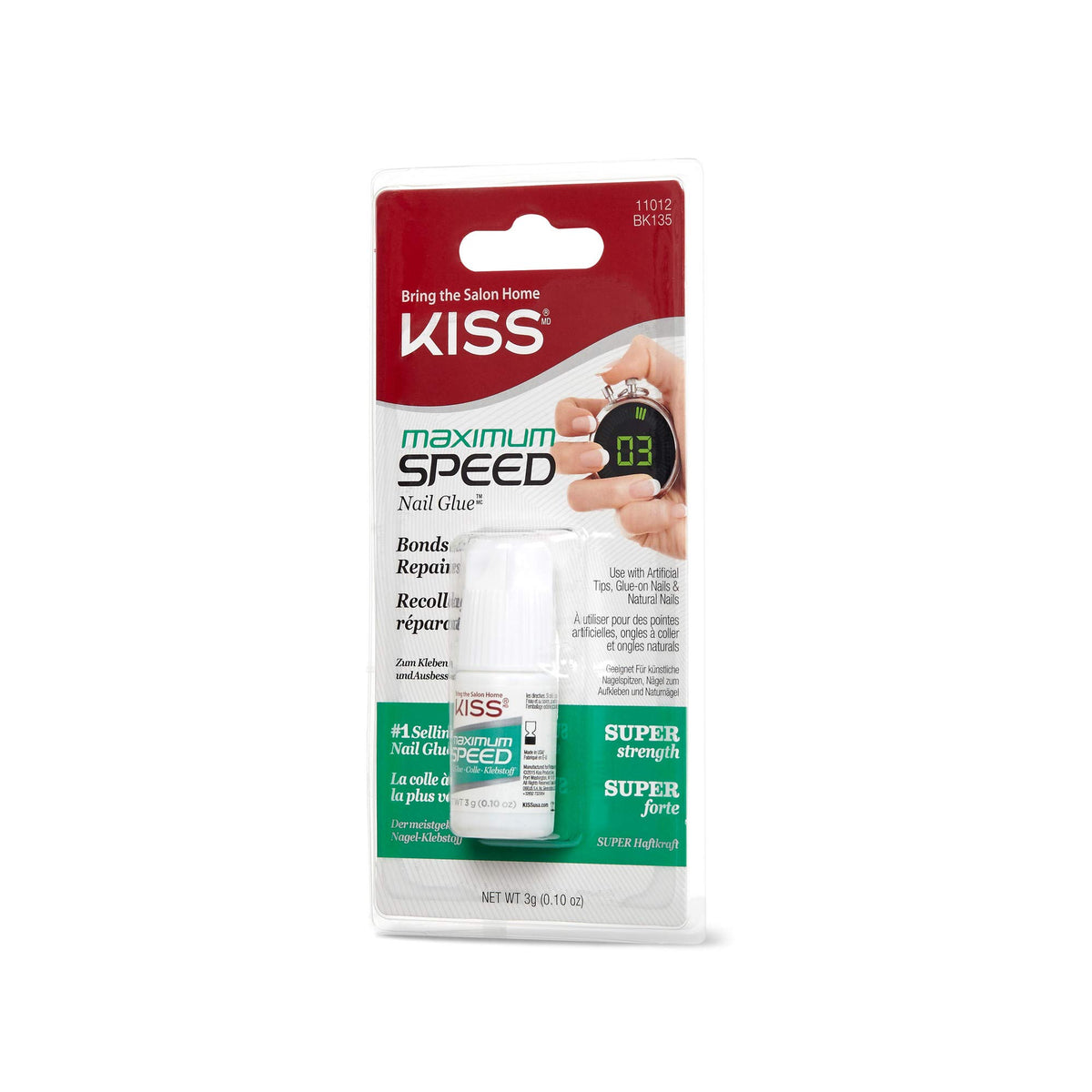 KISS glue tube close-up nozzle showing precision tip for controlled application