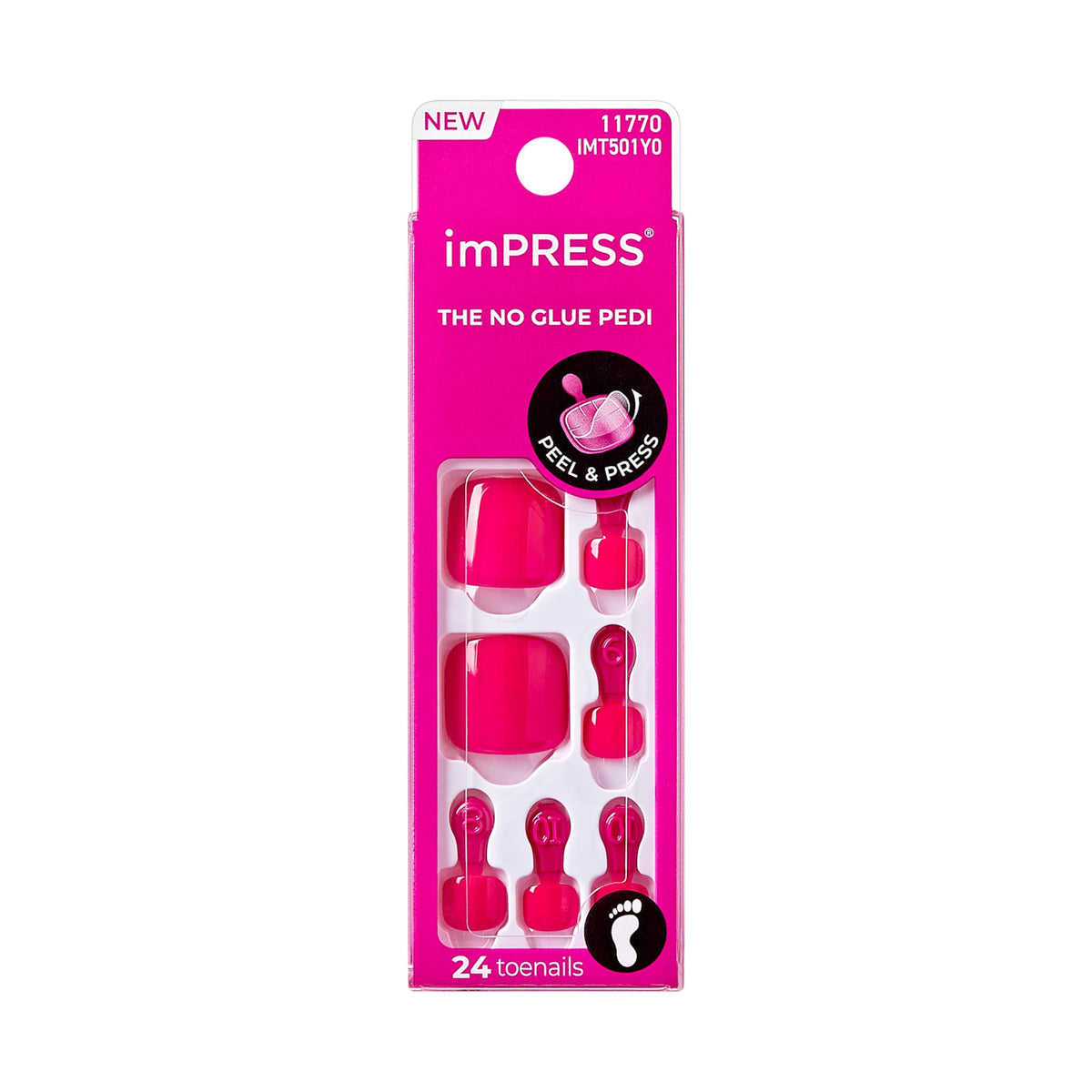 KISS hot pink front packaging showing complete 30-piece set and tools