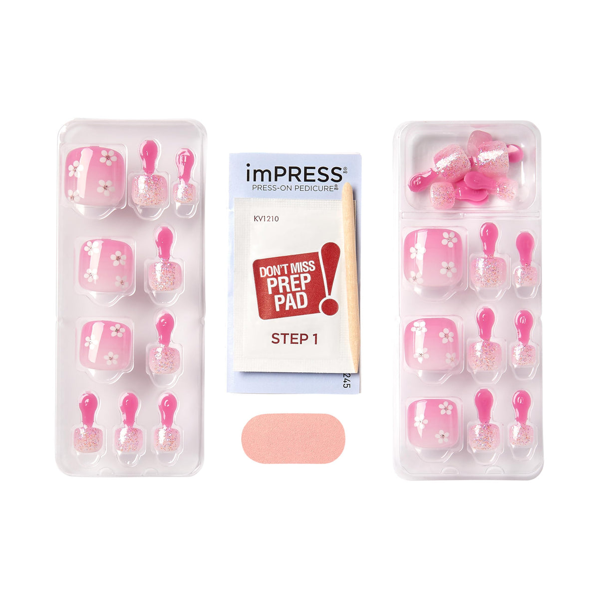 KISS imPRESS close-up of nail surface showcasing smooth glossy finish and realistic look